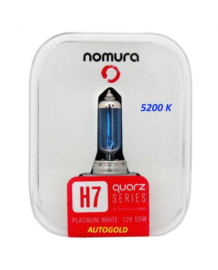 NOMURA H7 5200K Quarz Platinum - lampada alogena alta qualità luce bianca  5200°K