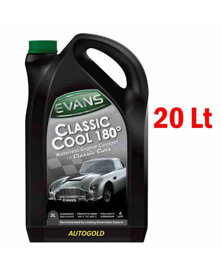 EVANS Classic Cool 180 (4 x 5 Lt) - liquido antigelo radiatore senza'acqua  per auto e moto d'epoca