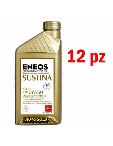 ENEOS Sustina 0W-50 (12 x 1 lt) - olio motore alte prestazioni 0W50