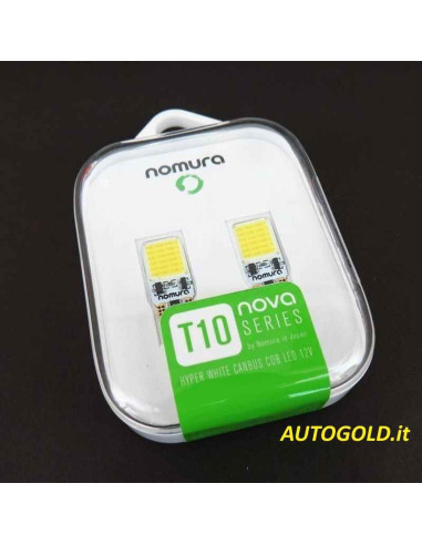 NOMURA T10 LED 6000K - 2 lampadine COB di alta qualità W5W