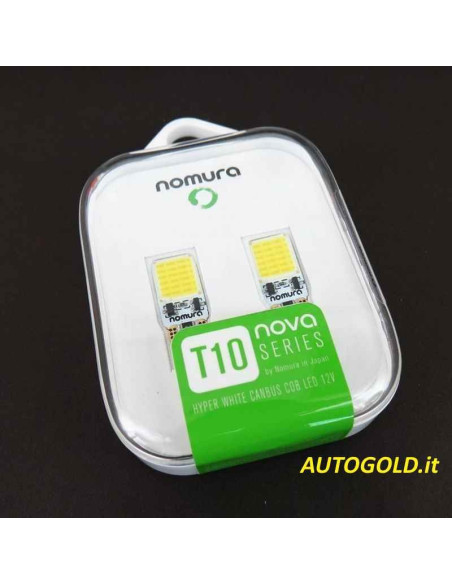 NOMURA T10 LED 6000K - 2 lampadine COB di alta qualità W5W