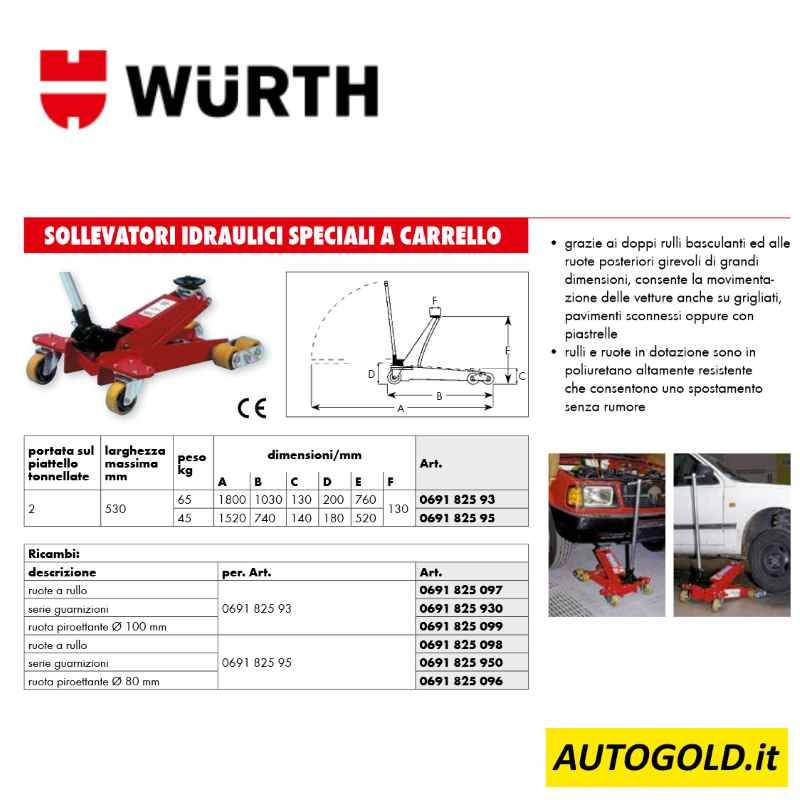 WURTH cric idraulico professionale di alta qualità per officine
