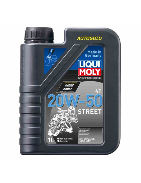 LIQUI MOLY Motorbike 20W-50 4T Street - Olio motore minerale Moto Scooter 4 tempi 20W50