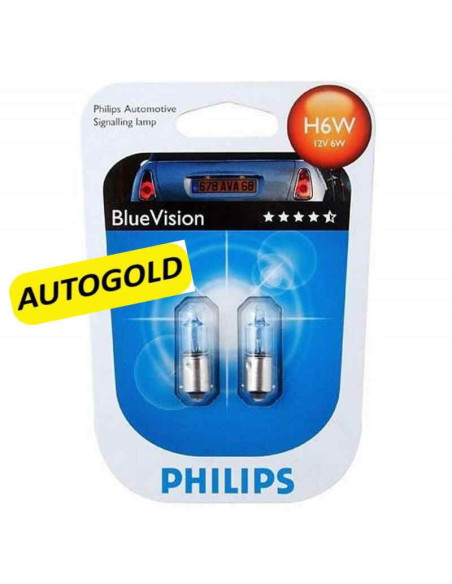 H6W PHILIPS BLUEVISION 3400K coppia lampade posizione PROMOZIONE
