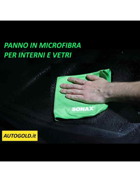 SONAX 416541 - coppia panni in microfibra per interni (vetri, cruscotti, tessuti)