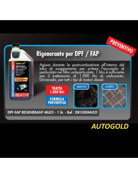 WARM UP Dpf Rigenerante MULTI - additivo diesel preventivo FAP filtro antiparticolato DR1000MULTI