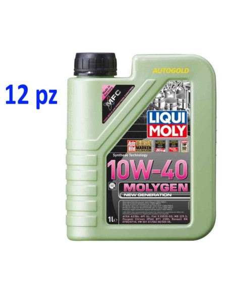 LIQUI MOLY Molygen 10W-40 (12 x 1 Lt) new generation - olio motore sintetico 10W40