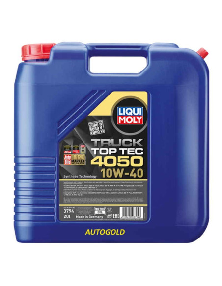 LIQUI MOLY Truck Top Tec 4050 10W-40 (20 Lt) - olio motore camion 10W40