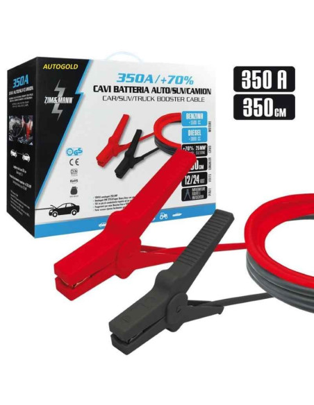 CAVI EMERGENZA ultra professionali batteria 12v 24v - per motori fino a 5.5 Lt - auto furgoni camper camion nautica