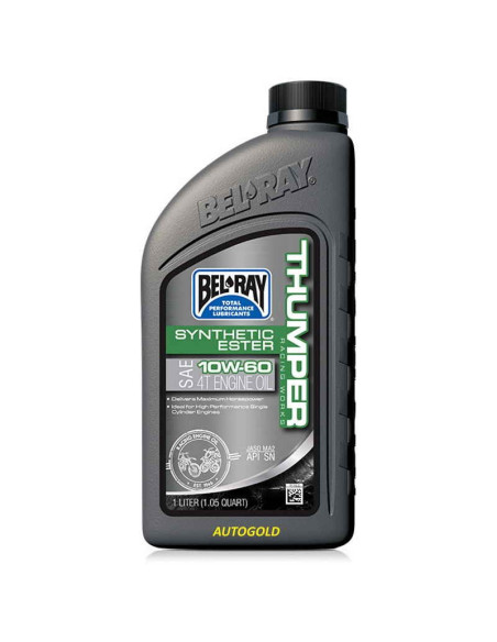 BEL-RAY Thumper 10W-60 4T Racing Works Synthetic Ester - olio motore 100% sintetico moto 4 tempi 10W60