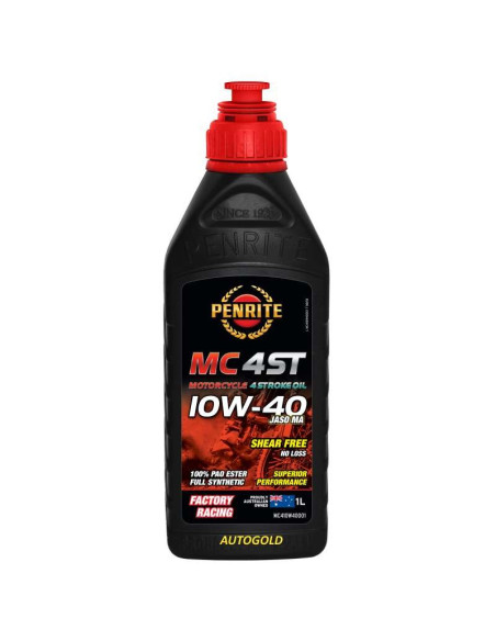 PENRITE MC-4ST 10W-40 (1 Lt) olio 4 tempi 100% Sintetico Pao Estere 4T 10W40
