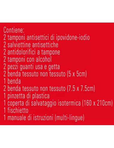 KIT EMERGENZA PRIMO SOCCORSO per animali domestici
