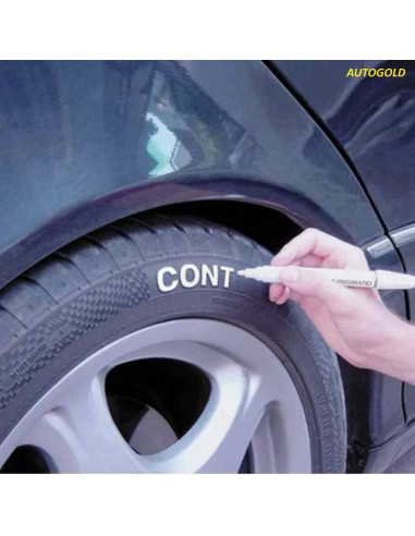 PENNARELLO BIANCO per colorazione pneumatici gomme auto moto fuoristrada