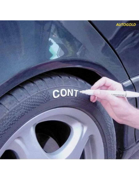 PENNARELLO BIANCO per colorazione pneumatici gomme auto moto fuoristrada