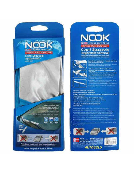 NOOK copertura (2 pz) Antigelo antineve per Spazzole Tergicristallo