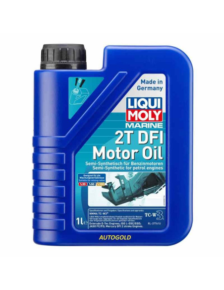 LIQUI MOLY MARINE 2T DFI olio motore sintetico nautica 2 tempi TC-WIII Mercury
