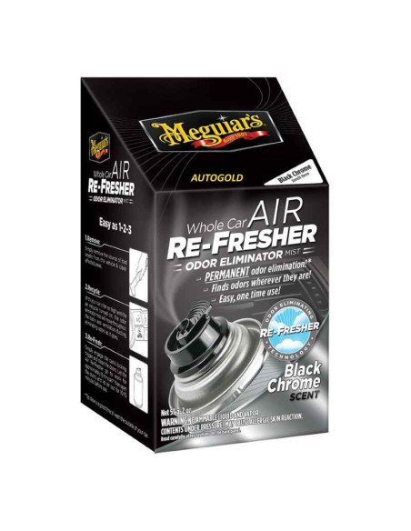 MEGUIARS Air Re-Fresher Black Chrome - spray rinfrescante climatizzatore abitacolo ReFresher G181302EU