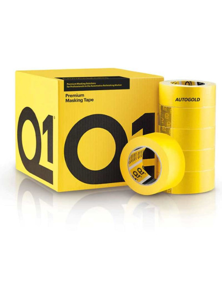 Q1 Premium Masking nastro carta giallo mascheratura professionale 48mm x 50m