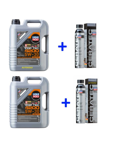 KIT LIQUI MOLY PROMO -  Top Tec 4200 5W-30 (2 x 5 Lt) + 2 Ceratec