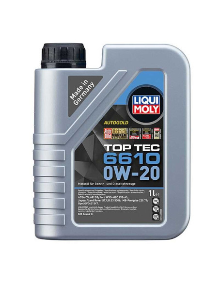 LIQUI MOLY 0W-20 Top Tec 6610 olio motore Ford Jaguar ACEA C5 0W20