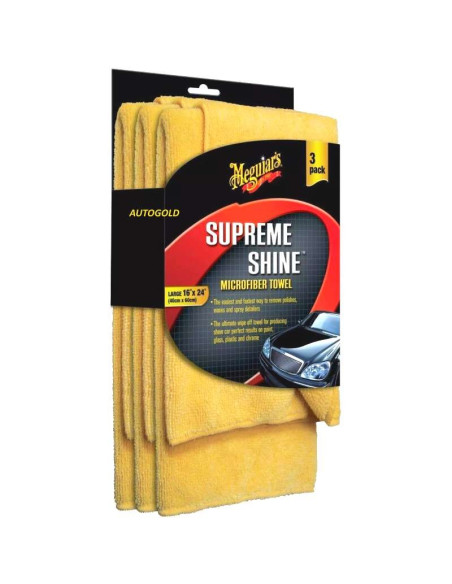 MEGUIARS Supreme Shine (3 pz) Microfiber Towel - panni in microfibra professionali per lucidatura X2020EU
