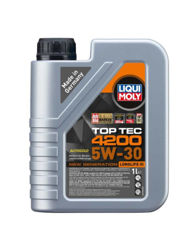 LIQUI MOLY 5W-30 Top Tec 4200 (12 x 1 lt) New Generation - Olio 5W30 longlife III - Audi VW BMW