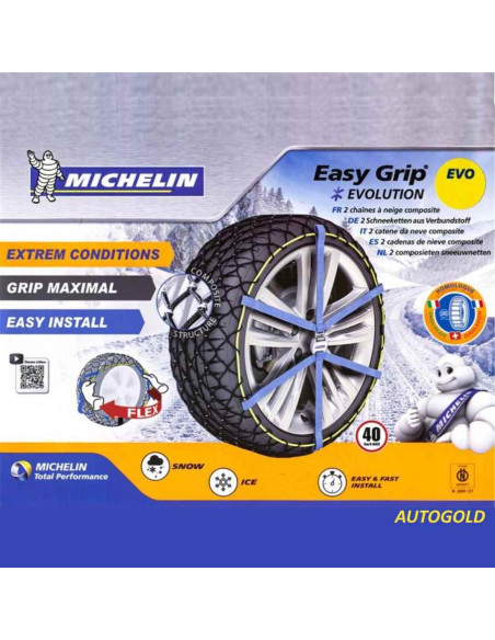 MICHELIN Easy Grip EVO 16 8316 - Catene/calze da neve omologate metalliche - super leggere