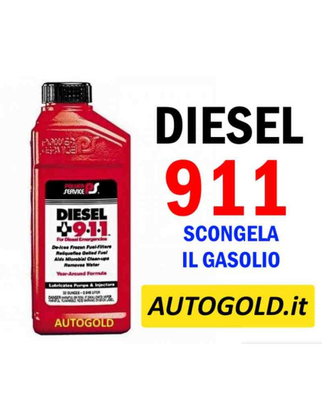 POWER SERVICE Diesel 911 (12 x 946ml) - Additivo scongelante gasolio emergenza inverno
