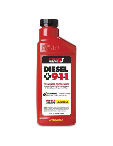 POWER SERVICE Diesel 911 (12 x 946ml) - Additivo scongelante gasolio emergenza inverno