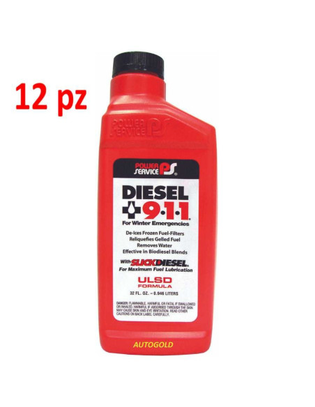 POWER SERVICE Diesel 911 (12 x 946ml) - Additivo scongelante gasolio emergenza inverno