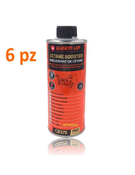 WARM UP Cetane Booster (6 pz) - additivo gasolio alte prestazioni diesel +6 cetano CB375