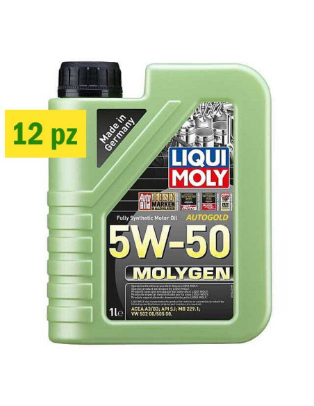 LIQUI MOLY 5W-50 Molygen (12 pz) Olio motore 100% sintetico 5W50
