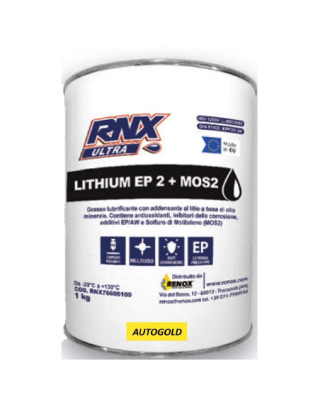 RNX ULTRA Lithium EP 2 + MOS2 grasso lubrificante al litio (1 Kg)