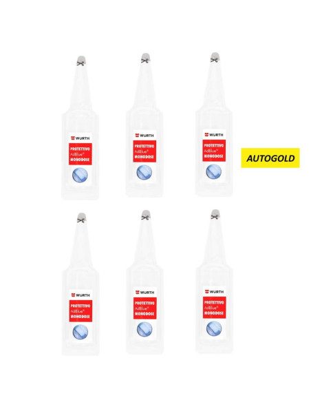 WURTH Protettivo monodose AdBlue (6 pz) - additivo fiala pulitore sistema SCR AdBlue - anti cristallizzazione