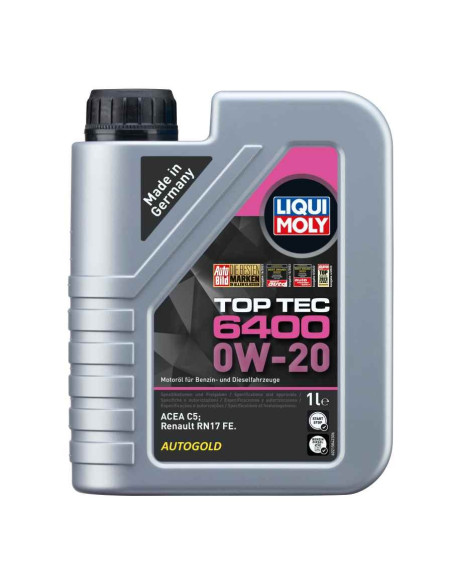 LIQUI MOLY 0W-20 Top Tec 6400 olio motore Renault Dacia ACEA C5 0W20