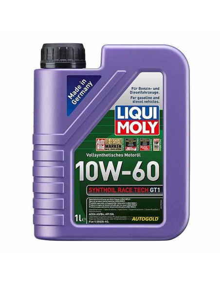 LIQUI MOLY 10W-60 (12 x 1 Lt) Synthoil Race olio Tech GT1 10W60