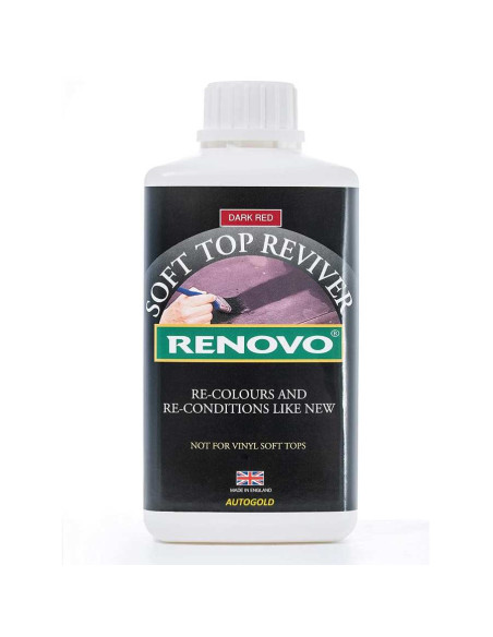 RENOVO Soft Top Reviver ROSSO (500ml) - trattamento rinnovante per capote in tessuto tela Dark Red ROSSA