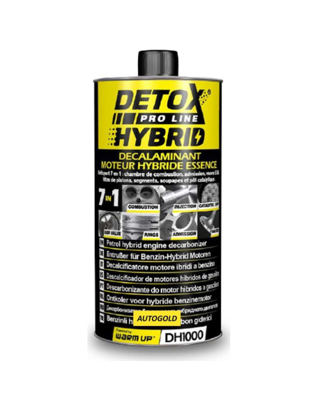WARM UP Detox Pro Line Hybrid 7 in 1 (1 Lt) - additivo benzina decarbonizzante pulitore motori ibridi DH1000