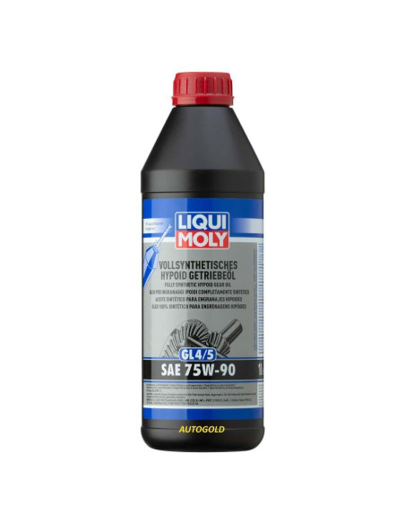 LIQUI MOLY 1024 Hypoid 75W-90 GL4 GL5 API MT-1 Olio Cambio manuale ipoide (1 LT) ingranaggi ipoidi 75w90