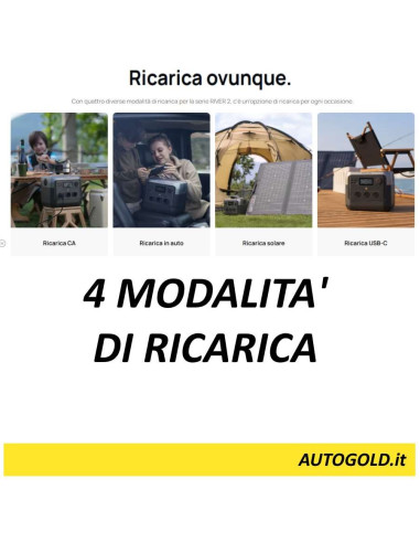 ECOFLOW River 2 PRO  - Power station portatile 800W camper roulotte campeggio