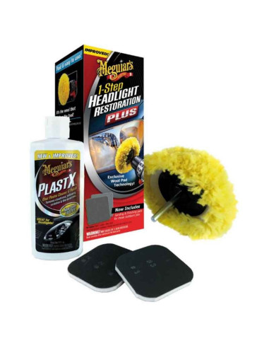 MEGUIARS Headlight Restoration Plus - kit ripristino fari opacizzati