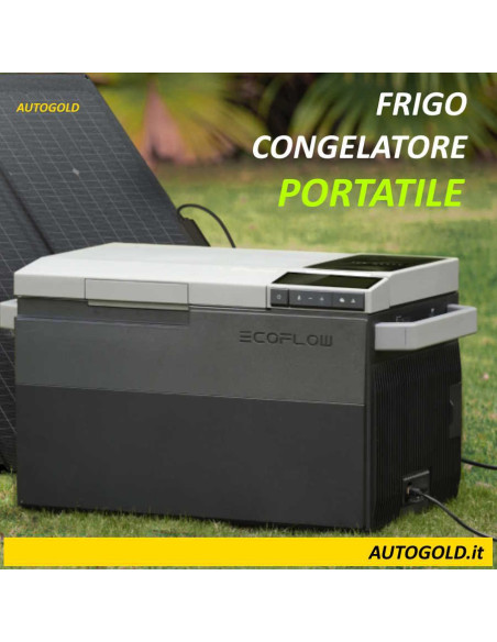 ECOFLOW Glacier - Frigo congelatore a compressore con fabbrica ghiaccio - portatile auto camper roulotte