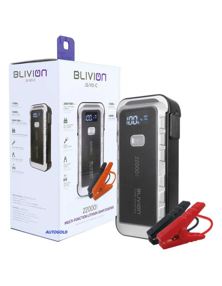 BLIVION JS/V3-C Avviatore starter di emergenza al litio 22000 mAh - multifunzione