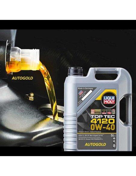 LIQUI MOLY 0W-40 Top tec 4120 - olio motore per veicoli ibridi Mercedes Benz 229.52 0W40