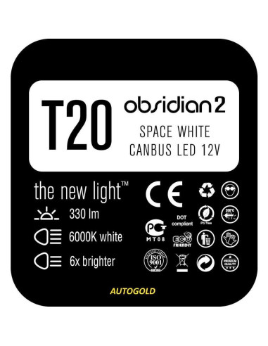 NOMURA T20 LED Obsidian 6000K  - coppia lampadine Canbus