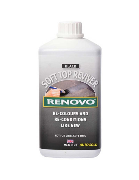 RENOVO Soft Top Reviver NERO (500ml) - trattamento rinnovante per capote in tessuto tela NERA