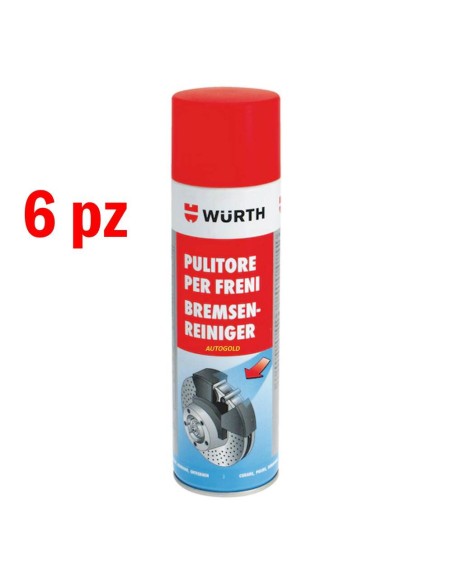 WURTH spray pulitore per freni (6 pz) - pulitore freni frizioni componenti meccanici