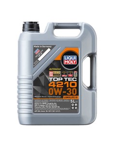 LIQUI MOLY 0W-30 Top Tec 4210 (5 Lt) - Olio Motore sintetico Audi VW 0W30