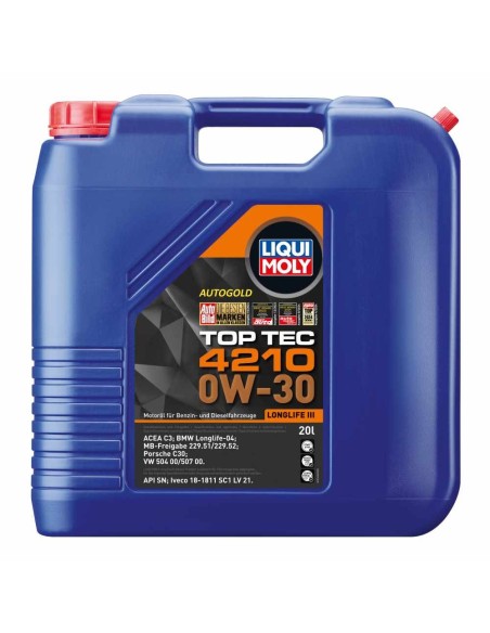 LIQUI MOLY 0W-30 Top Tec 4210 (20 Lt) - Olio Motore sintetico Audi VW 0W30
