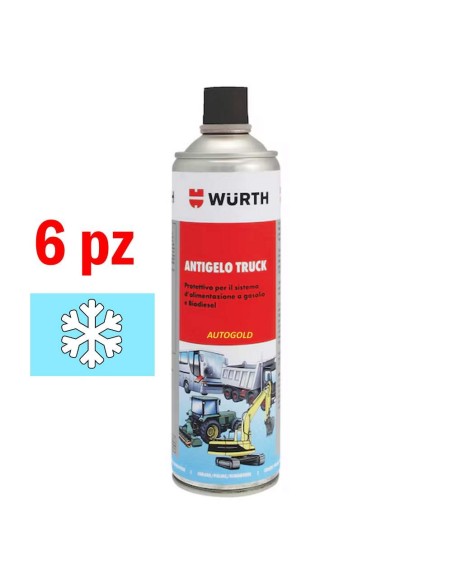 WURTH Antigelo Diesel Truck (6 pz) - additivo anticongelante gasolio per camion autobus mezzi pesanti